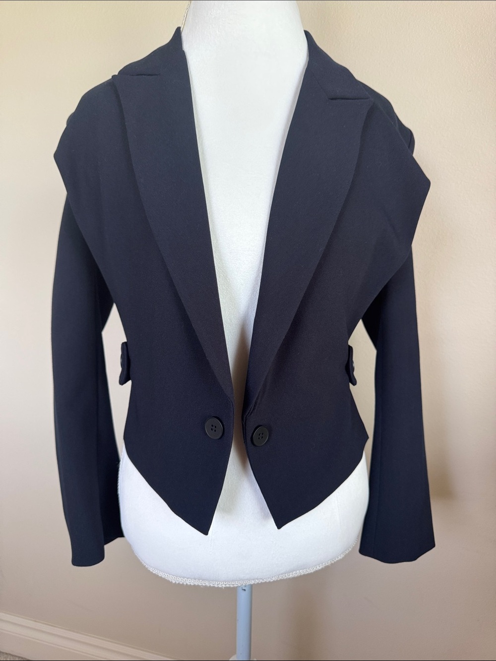 Women's Black Tailored Two-Button Blazer